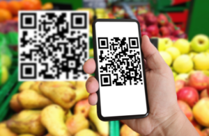qr code food groceries supermarket
